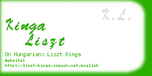 kinga liszt business card